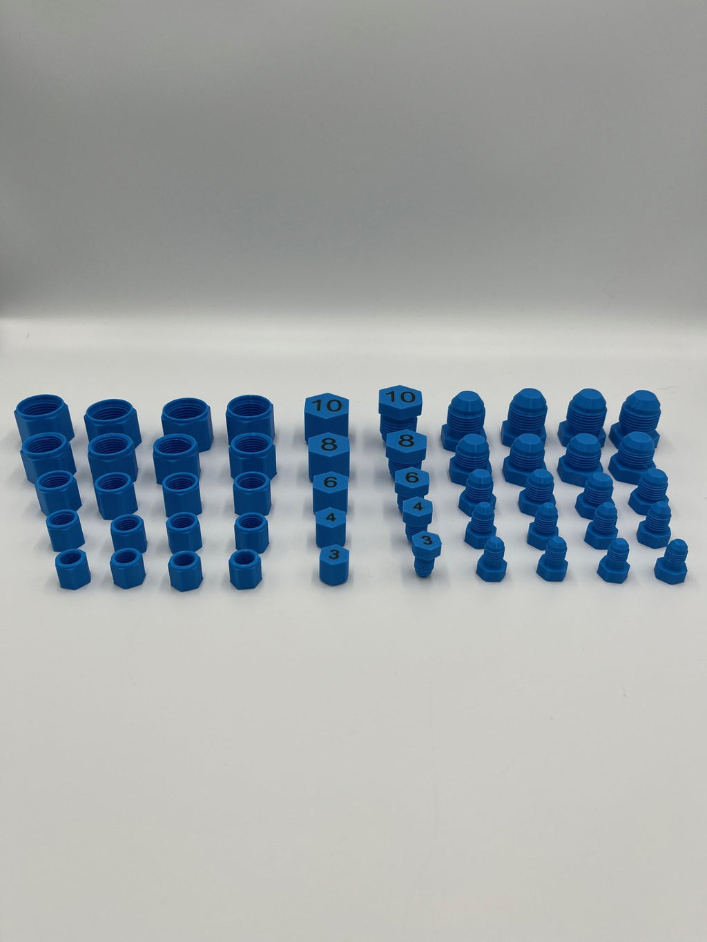 AN 3 to AN 10 dust cap 50 piece set