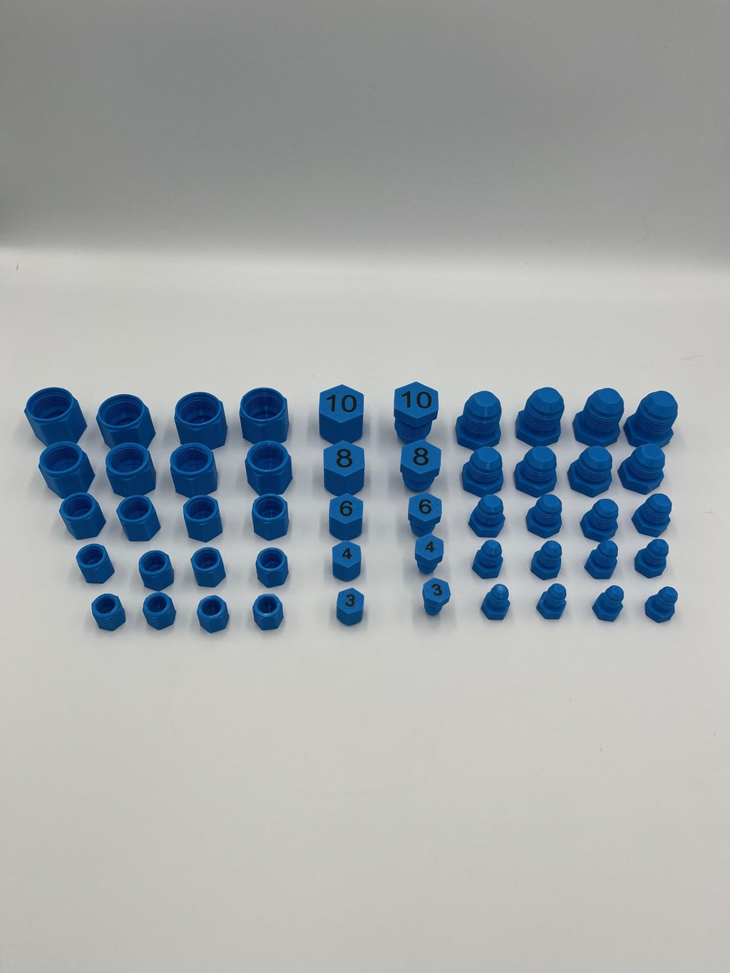 AN 3 to AN 10 dust cap 50 piece set